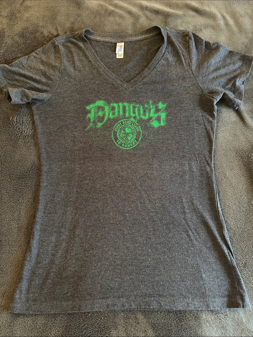 Abella Gray Crewneck Top with Branded Neck Tag